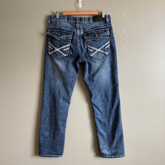 True Luck Straight Classic Stretch Full Blast Jeans- 34 x 32 - Picture 1 of 8
